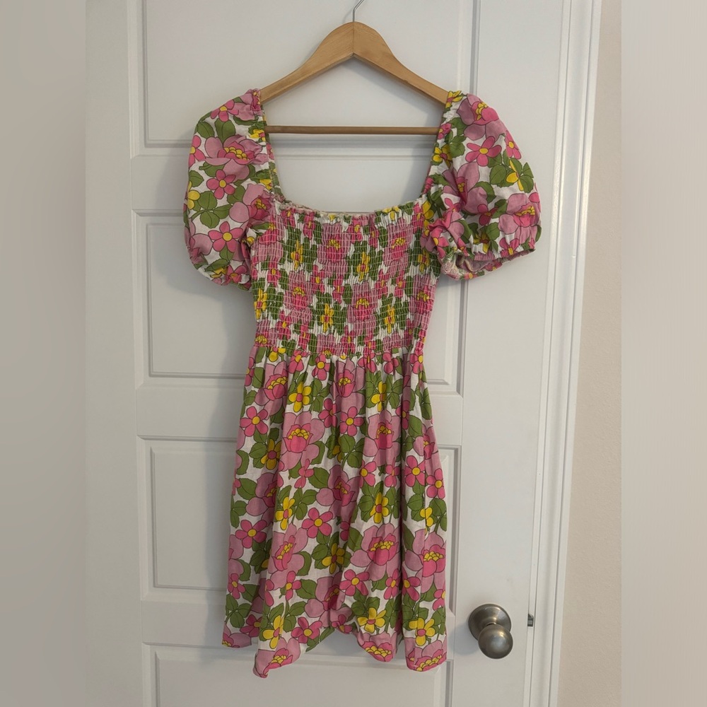 Show Me Your MuMu Pink and Green Floral Dress